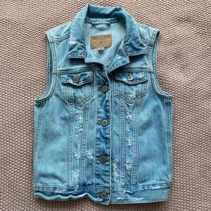 Hollister Light Blue Denim Vest 2010s
